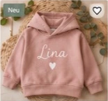 Kinder Hoodie mit Name und Herz