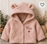 Baby Jacke mit Name und Ohren
