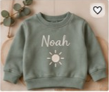 Kindersweater mit Name und Sonne